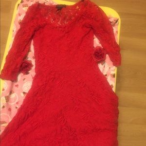 Lace red sexy dress 🎄